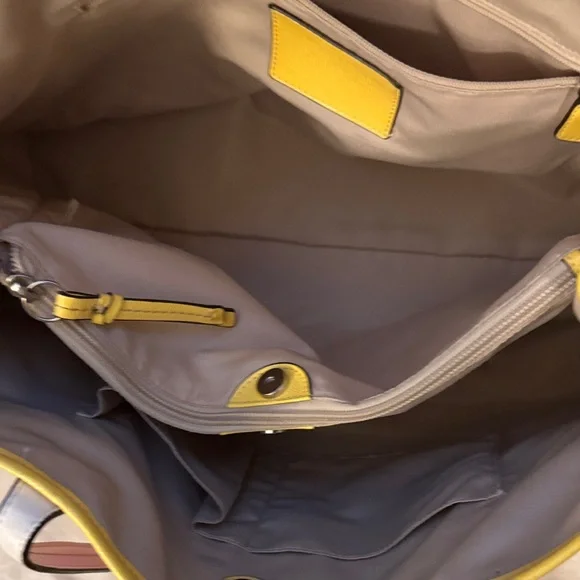 Authentic Coach Pink and Yellow Tote Bag l Excellent Condition - Picture 5 of 5